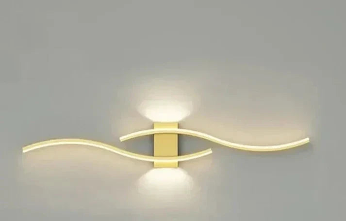 Lumivora Wave LED Wandleuchte | Modernes Wellen-Design | Energiesparend & Stilvoll | 60×15 cm | Warmes, blendfreies Licht