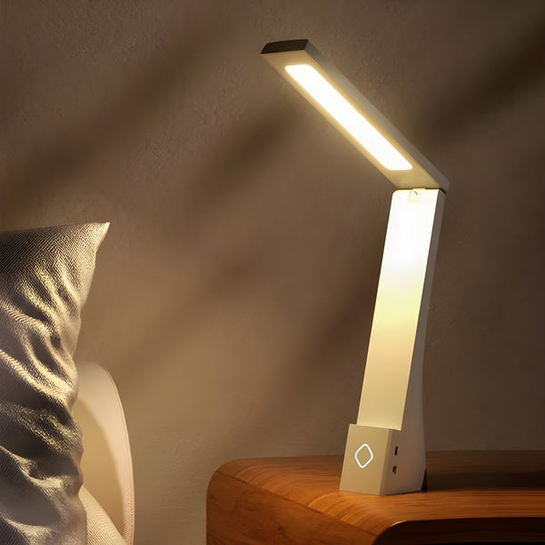 Luminivo LED Schreibtischlampe Flexarm | Dimmbar & USB-betrieben | Modernes Design | Verstellbar | 5V | Kunststoff