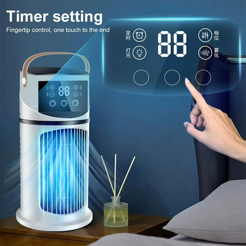 Luftkühler ClimaÉlan Prestige | 3-fach Sprühnebel | 9 Windstufen | Luftbefeuchter & LED-Ambientelicht