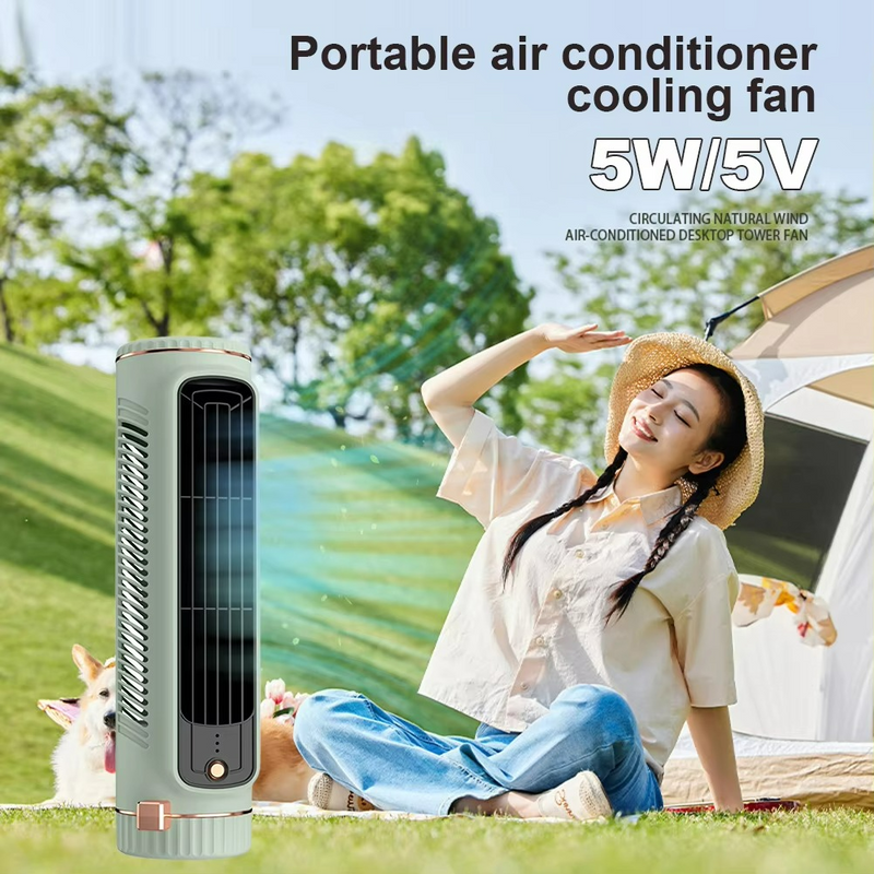 AeroLume Bladeless Design-Ventilator | 360° Luftzirkulation | Eisfrische Brise | 32,8 cm Höhe | Flüsterleise & Kabellos