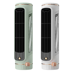 AeroLume Bladeless Design-Ventilator | 360° Luftzirkulation | Eisfrische Brise | 32,8 cm Höhe | Flüsterleise & Kabellos