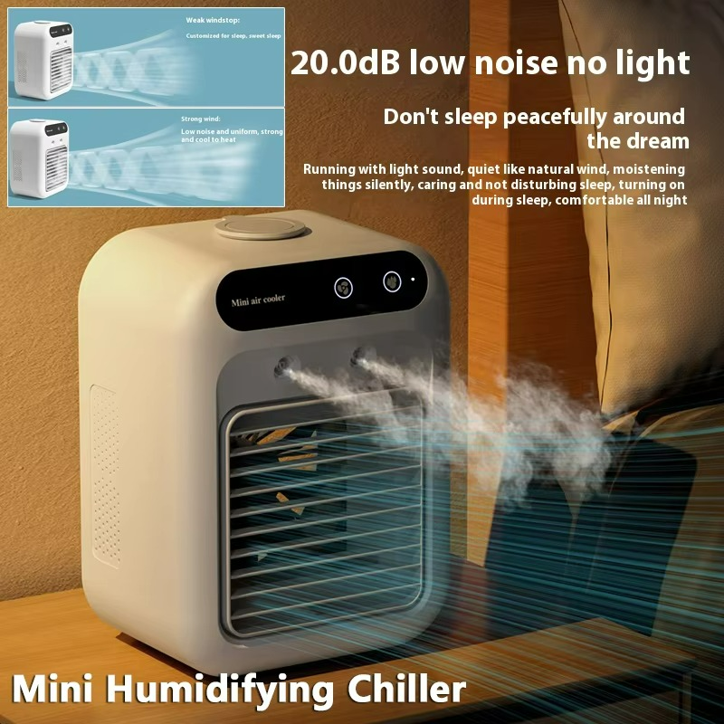 Luftkühler AerisNova Mini | Wiederaufladbar | Nano-Eisnebel-Technologie | Leise & Tragbar | Luftbefeuchter & Ventilator in Einem