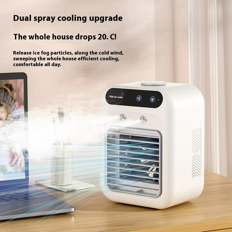Luftkühler AerisNova Mini | Wiederaufladbar | Nano-Eisnebel-Technologie | Leise & Tragbar | Luftbefeuchter & Ventilator in Einem