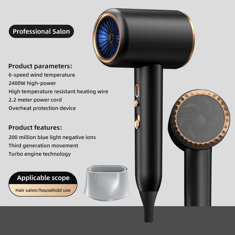 SilkDry Pro 2400 Haartrockner 2400W | Ionen-Technologie | Heiß- & Kaltluft | Leicht & Ergonomisch