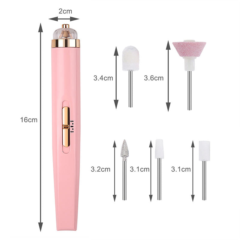 Elektrischer Nagelpolierer Nailique Pro | 5-in-1 Maniküre-Tool mit Licht | Für Gelentfernung, Feilen & Polieren | Tragbar & Leicht