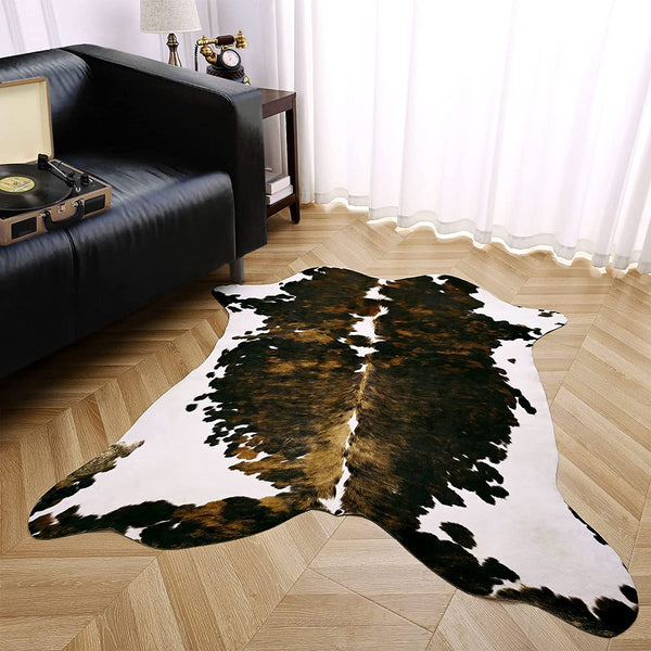 CowLuxe Teppich | Kuhfell-Optik | Weiches Kunstfell | Pflegeleicht