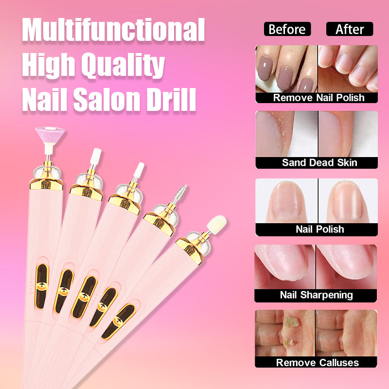 Elektrischer Nagelpolierer Nailique Pro | 5-in-1 Maniküre-Tool mit Licht | Für Gelentfernung, Feilen & Polieren | Tragbar & Leicht