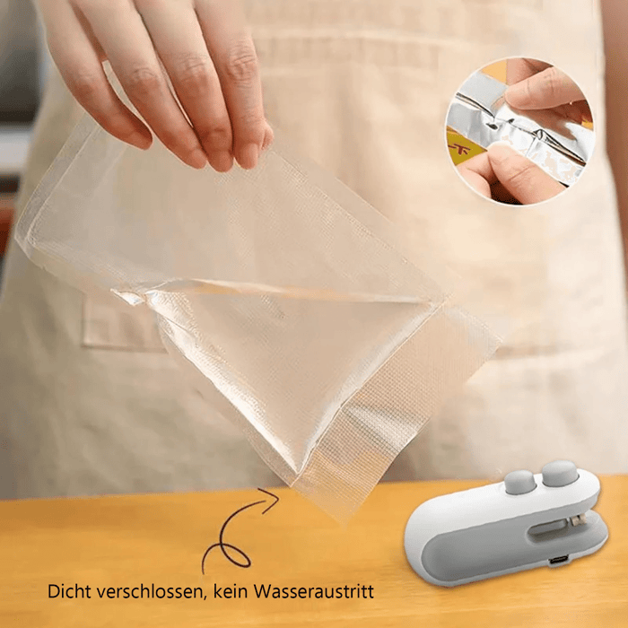 ZipKeeper - Mini-Tütenversiegler, Tragbares 2-in-1-Werkzeug