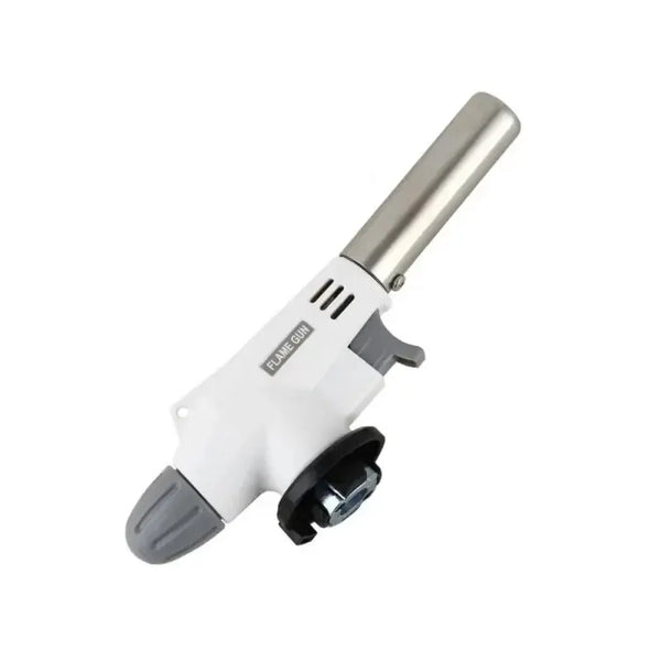 Butangasbrenner Flammix Pro | Leistungsstarke Flamme | Für Outdoor-Kochen & Camping | Metall Silber