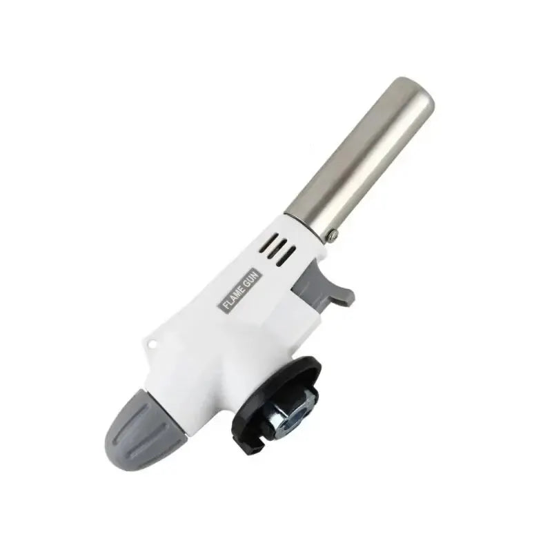 Butangasbrenner Flammix Pro | Leistungsstarke Flamme | Für Outdoor-Kochen & Camping | Metall Silber