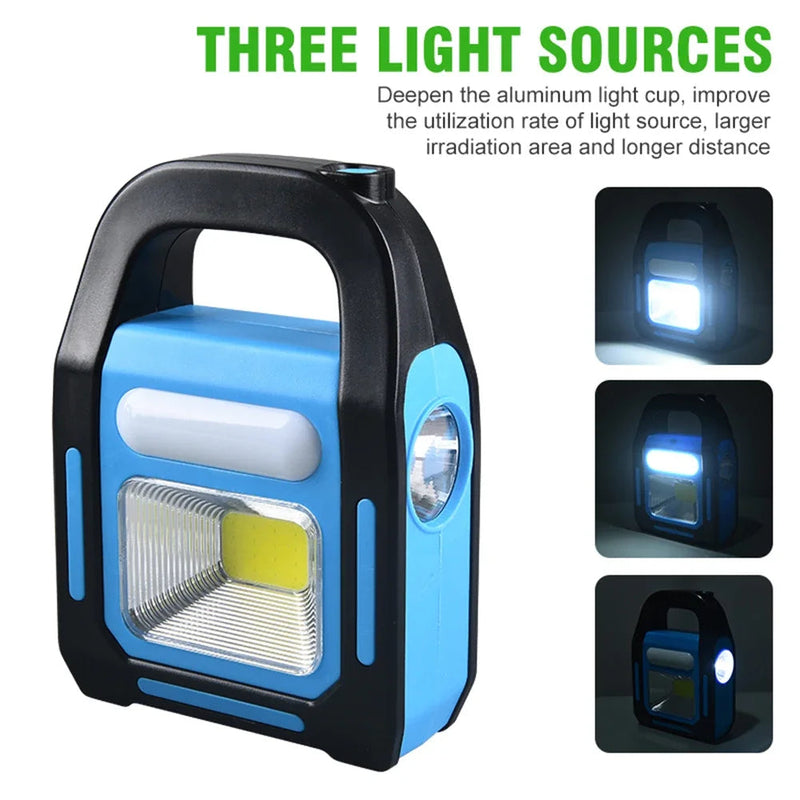 Solarlampe LumaForce 3-in-1 | LED-Laterne & Powerbank | Solar- & USB-Ladung | Wasserdicht & Stoßfest