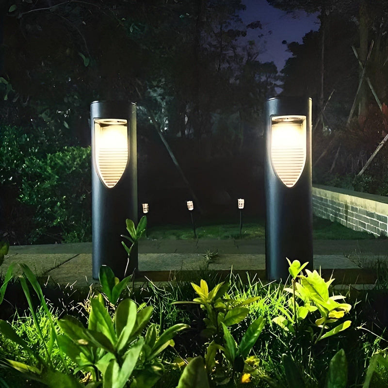 Solvara Solar Gartenlampe Zylinder | Warmweißes Licht | Wasserdicht & Kabellos | Touch-Steuerung