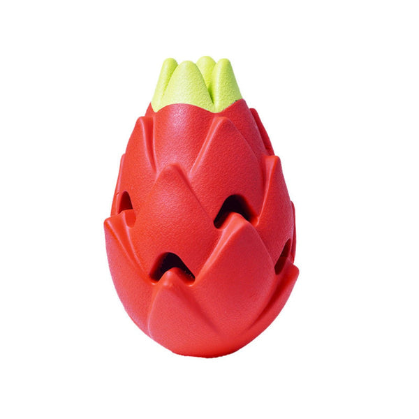 KauSpiel DragoFruit | Beißspielzeug für Hunde | Robust & Zahnfreundlich | Gummi Rot