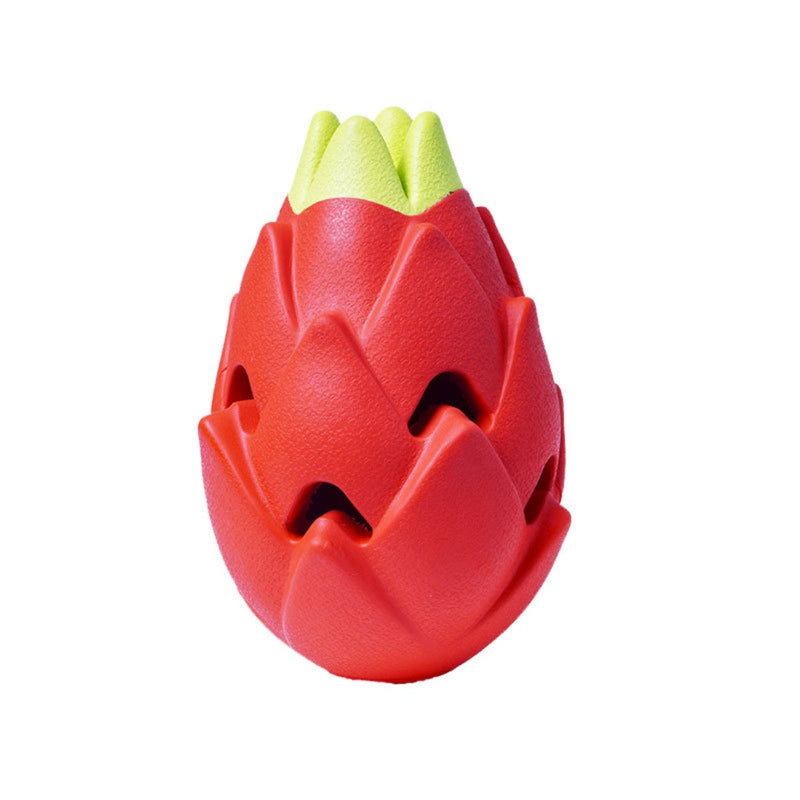 KauSpiel DragoFruit | Beißspielzeug für Hunde | Robust & Zahnfreundlich | Gummi Rot