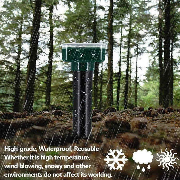 SonicGrün Solar Tiervertreiber mit Ultraschall | Gegen Mäuse, Maulwürfe & Schlangen | Wetterfest & Umweltfreundlich