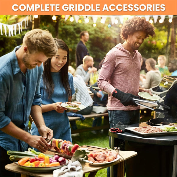 GrillMeisterPro BBQ Grillset 20-teilig | Komplettes Zubehörset | Rostfreier Edelstahl | Für Innen & Außen