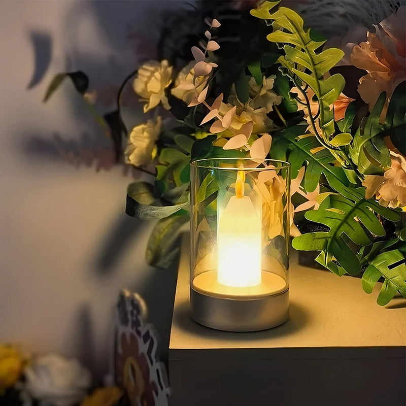 LED Kerze GlowCandle | Handgesten-Steuerung | Warmweißes Licht | 8,6 x 13 cm