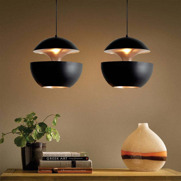 LED Hängeleuchte LumiAstra | Modernes Design | Höhenverstellbar | Metall Schwarz-Weiß