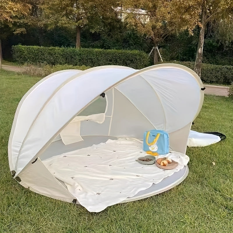 Faltbare Strandmuschel Sunviva Mini | Mit Reißverschluss | 131 × 119 × 90 cm | Für Strand, Garten & Camping