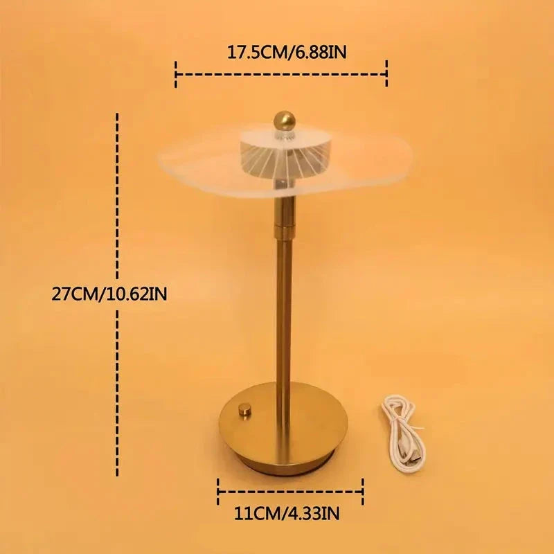 Veliora LED Tischlampe Dimmbar | Modernes Design aus Eisen | Ø10×37 cm | Verstellbare Lichtintensität