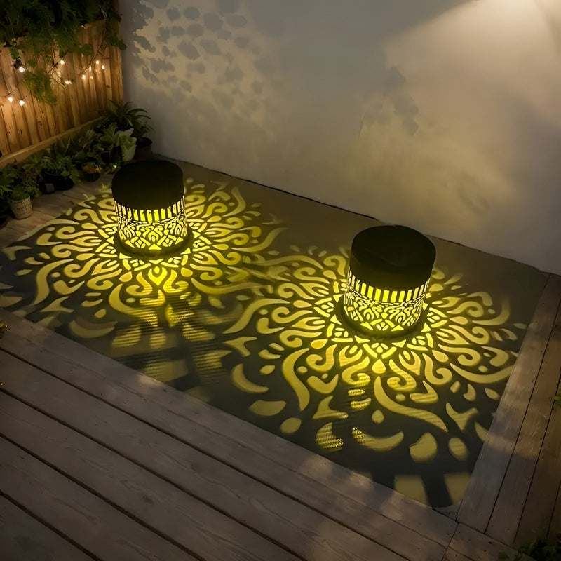 Solavero Solar Wandleuchte | Warmweißes LED-Licht | IP65 Wetterfest | Modernes Cut-Out-Design
