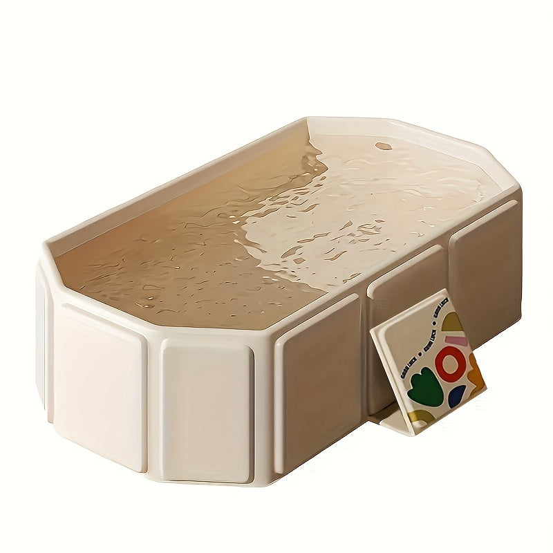 AquaLounge Faltbare Badewanne | Tragbar & Leicht | PVC Komfortbad 75x45x25 cm