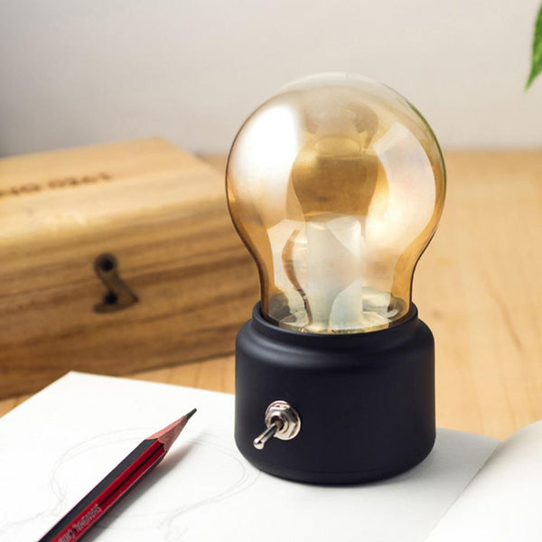 Tischlampe VintaGlow | Retro-Design | Tragbar & USB-aufladbar | 11 x 7 x 6 cm