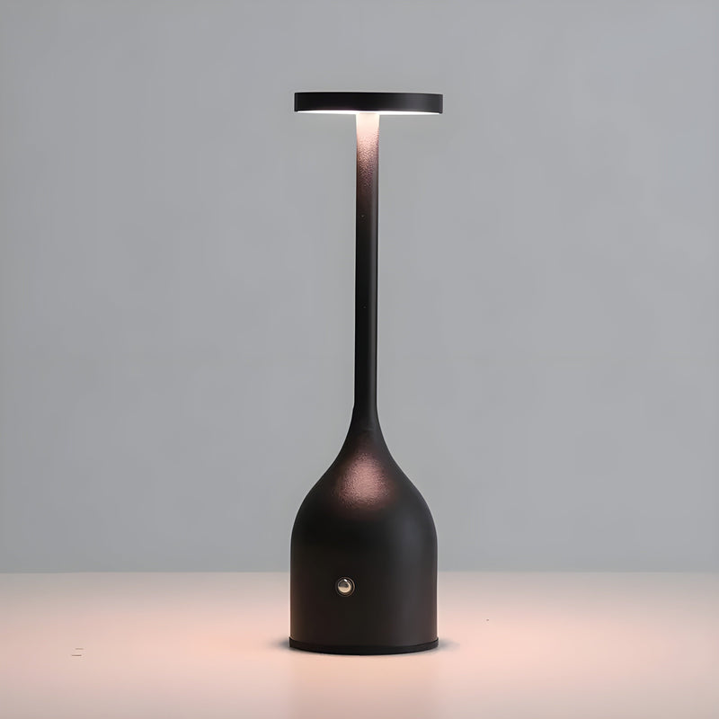 LumoVéa Kabellose Tischlampe LED | Touch-Dimmbar | 2000 mAh Akku | Modern & Tragbar | Schwarz/Weiß/Grün