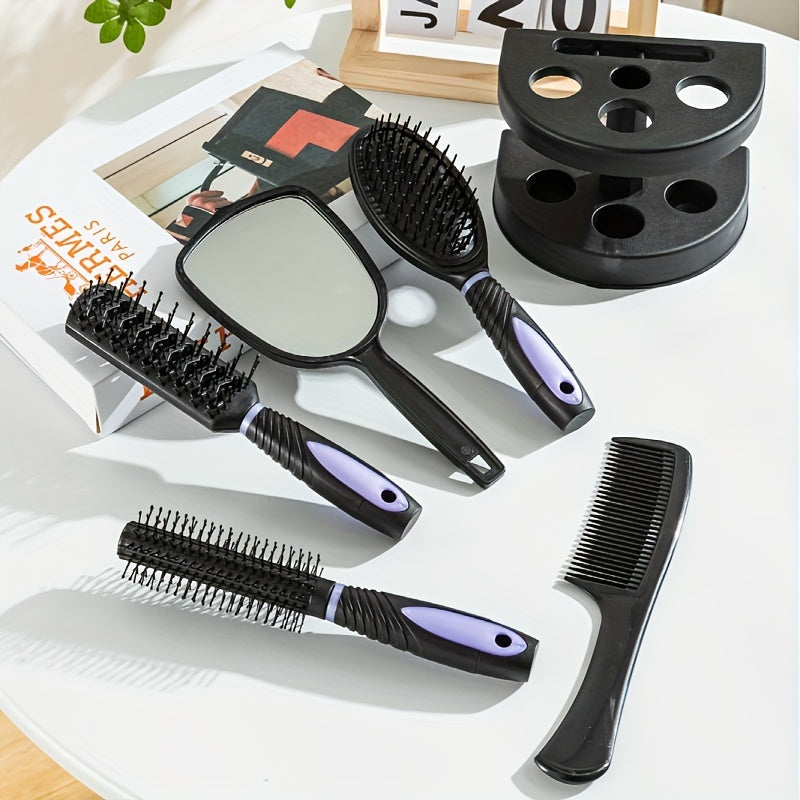 Silkurea  Haarbürsten-Set 5-teilig | Entwirren, Stylen & Massieren | Ergonomisch & Für alle Haartypen geeignet