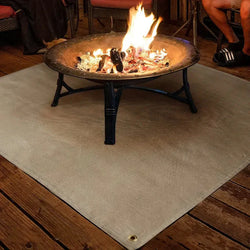 Feuerschutzmatte GrillShield Pro | Hitzebeständig & Funkenfest | 100×100 cm | Für BBQ, Feuerschalen & Smoker