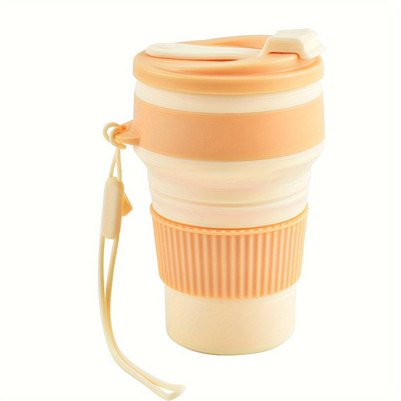 Faltbecher Traviva Cup | Lebensmittelechtes Silikon | Mit Deckel & Auslaufschutz | 14 × 8 cm