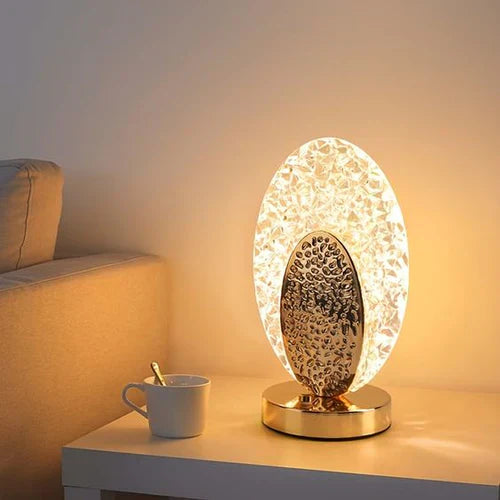 Plumalux Tischlampe Pfau-Design | Kabellos & USB-wiederaufladbar | Dimmbares LED-Licht | 22×13,5 cm | ABS-Gehäuse