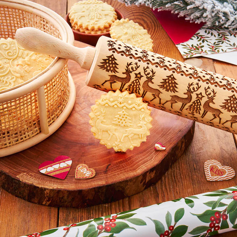 MerryRoll - Weihnachtliche Rolling Pins aus Holz