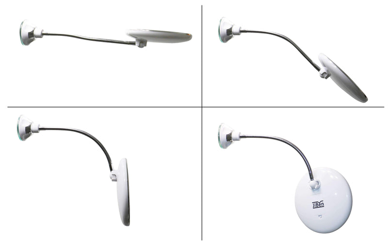 Luminessa LED-Vergrößerungsspiegel mit Schwanenhals | 10-fach Zoom & Tageslicht-LED | Flexibel & Kabellos