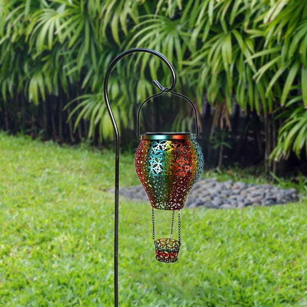 Lunavell Shine Solar Gartenleuchte Edelstahl | Feenlicht-Design | Lange Leuchtdauer | 30x12 cm + 80 cm Stab