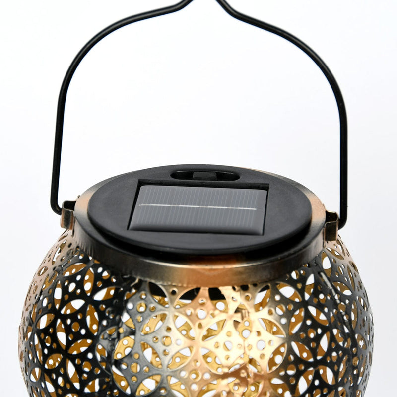 Lunavell Shine Solar Gartenleuchte Edelstahl | Feenlicht-Design | Lange Leuchtdauer | 30x12 cm + 80 cm Stab