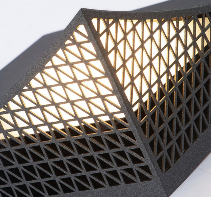 Solar-Wandleuchte Pyramalux | Intelligente Sensorsteuerung | Wetterfest IP65 | Edelstahl & Aluminium | Ø 30 cm