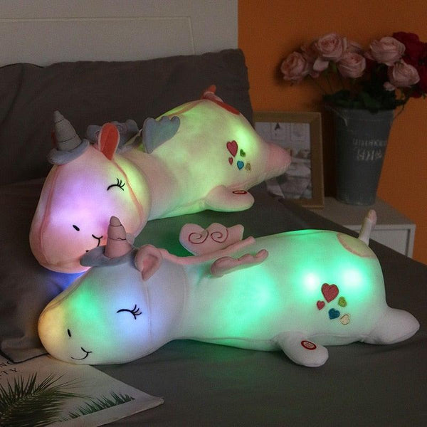 Lunacorn Leuchtendes Einhorn | Kuscheliger Plüschfreund | Regenbogen-LEDs | Perfektes Geschenk für Kinder