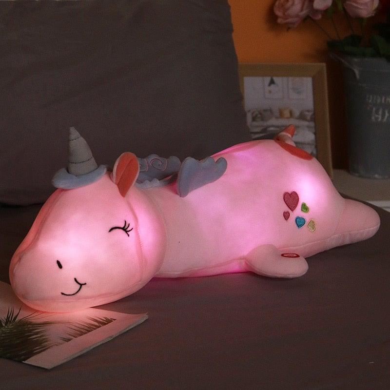 Lunacorn Leuchtendes Einhorn | Kuscheliger Plüschfreund | Regenbogen-LEDs | Perfektes Geschenk für Kinder