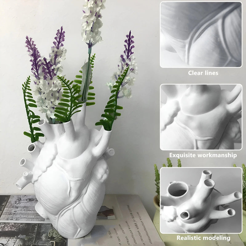 Herzvase Amoura | Griechisch-inspiriertes Design | Hochwertiges Kunstharz | In vielen Farben erhältlich