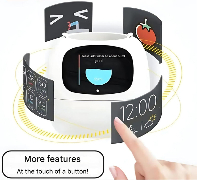 PflanzenFreund SmartPot | Intelligenter Blumentopf mit automatischer Bewässerung | App-Steuerung & Emoji-Feedback