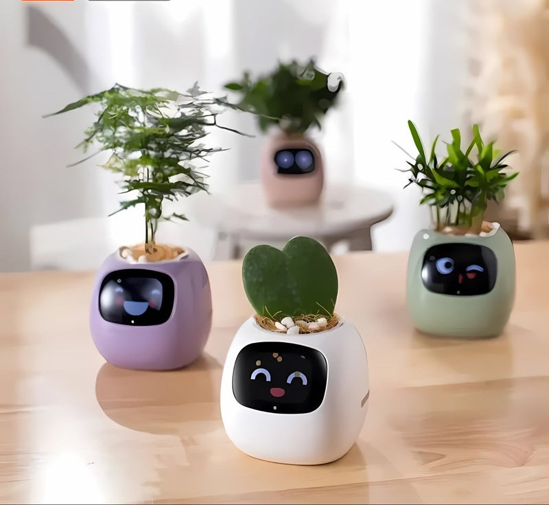 PflanzenFreund SmartPot | Intelligenter Blumentopf mit automatischer Bewässerung | App-Steuerung & Emoji-Feedback