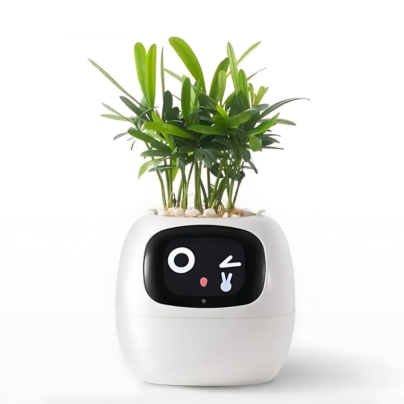 PflanzenFreund SmartPot | Intelligenter Blumentopf mit automatischer Bewässerung | App-Steuerung & Emoji-Feedback