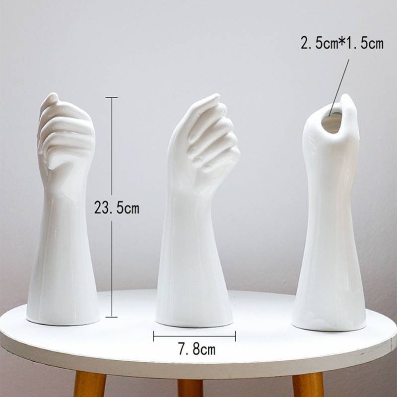 ArteHand Vase | Keramik Handform | Glänzende Oberfläche | Künstlerisches Wohnaccessoire