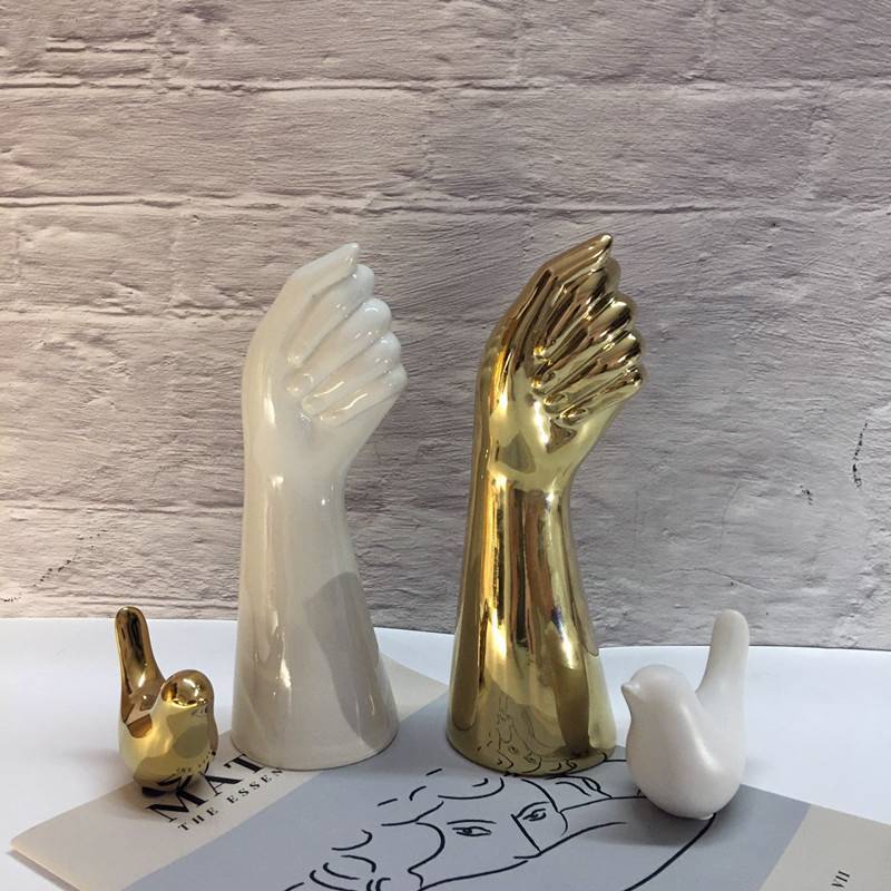 ArteHand Vase | Keramik Handform | Glänzende Oberfläche | Künstlerisches Wohnaccessoire