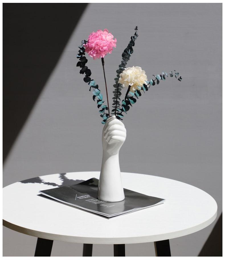 ArteHand Vase | Keramik Handform | Glänzende Oberfläche | Künstlerisches Wohnaccessoire