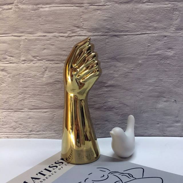 ArteHand Vase | Keramik Handform | Glänzende Oberfläche | Künstlerisches Wohnaccessoire