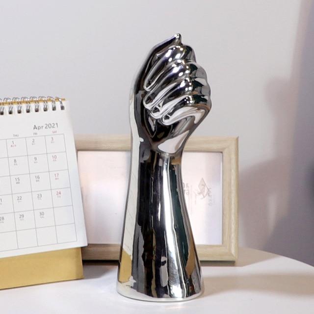 ArteHand Vase | Keramik Handform | Glänzende Oberfläche | Künstlerisches Wohnaccessoire