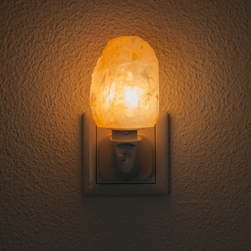 Salzlampe HimaLuma | Aus echtem Himalaya-Salz | Beruhigendes Licht & Luftreinigung | 5 × 9,5 cm
