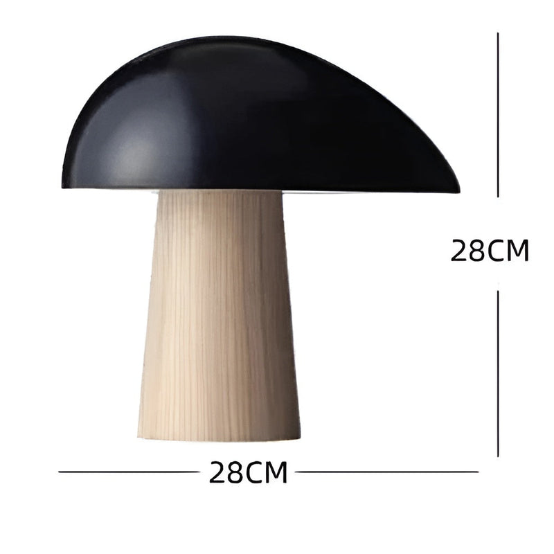 Tischlampe Nordluce | Skandinavisches Design | Warmweißes LED-Licht | Metall & Holz | 28 cm